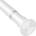 White Shower Curtain Rod 32 to 76 Inches Adjustable, 7/8 Inch Diameter Heavy Duty Tension Curtain Rods No Drill, Rust-Resistant Tension Rod for Bathroom, 2 Pack