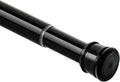 No Sectional Assembly Tension Curtain Rod 42-78 Inch | 1" Diameter Spring Long Adjustable Shower Curtain Rods for Bathroom Windows Closet No Drilling No Rust, Black