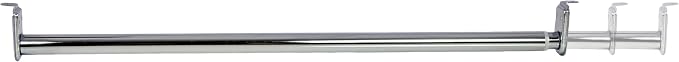 Design House Closet Rod, Adjustable, 27-Inches to 48-Inches, Steel Construction, Polished Chrome, 2.75 in. D x 42.0 In. L, 206045