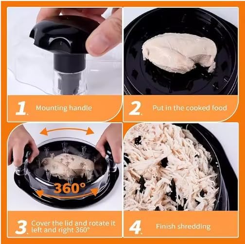 Plastic Meat Shredder Tool for Chicken, Pork & Beef – Handheld Shredding Tool with Ergonomic Grip, Heat Resistant, Dishwasher Safe