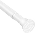 1 Pack Spring Tension Curtain Rods 24-46 Inches, Spring Loaded Curtain Rods No Drilling, Adjustable Expandable Tension Rod for Window Doorway Doorway Kitchen Curtain Bedroom Closet, White