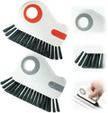 2 in 1 Groove Cleaning Brush Window Track Cleaning Tools, 2026 New Multipurpose Hard Bristle Crevice Cleaning Brush with Hidden Scraper for Sliding Door Track, Window Sill, Window Seal (Mix-2PCS)