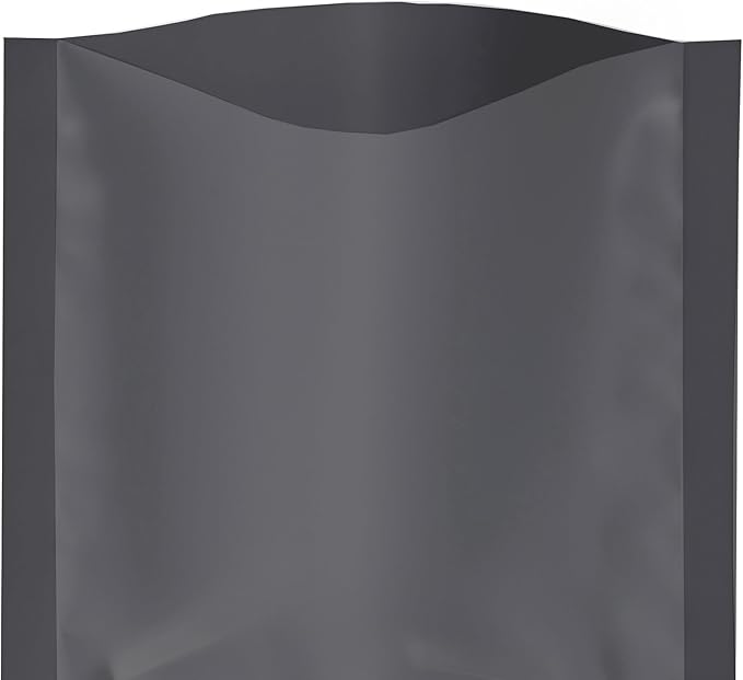 100PCS Customized Vacuum Heat Seal Bag,Open Top Packaging Bag with Clear Front,Single Color Printing for Logo/Text/QR Code (Black, 13 * 18CM/5.0"*7.1"-100PCS-One Color Print)