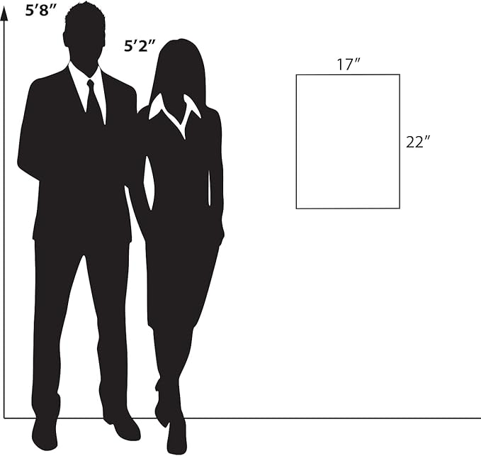 Azar Displays 122039 17-Inch W by 22-Inch H Wall Mount Acrylic Frame Pack of 10 - Clear Acrylic Wall Frame with Sticky Back - Floating Wall Sign Holder - Adhesive Office Sign - Frameless Picture Frame