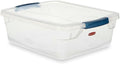 Rubbermaid Clever Store Latching Storage Tote Container, 15-Quart, Clear (FG3Q2200CLMCB)