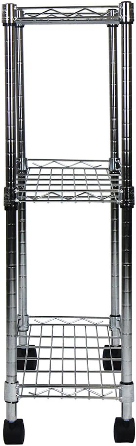 Oceanstar 3-Tier Shelving All-Purpose Utility Cart, Chrome