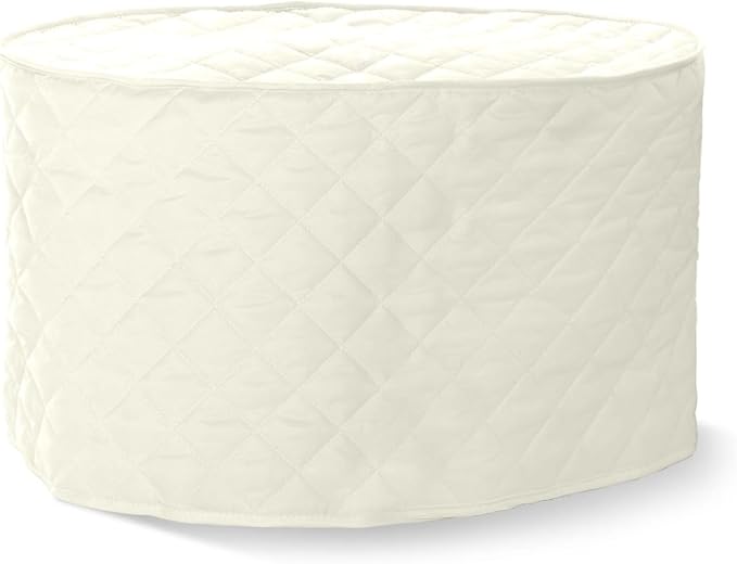 Covermates Keepsakes - Oval Appliance Cover - Dust Protection - Stain Resistant - Washable - Appliance Cover, Cream