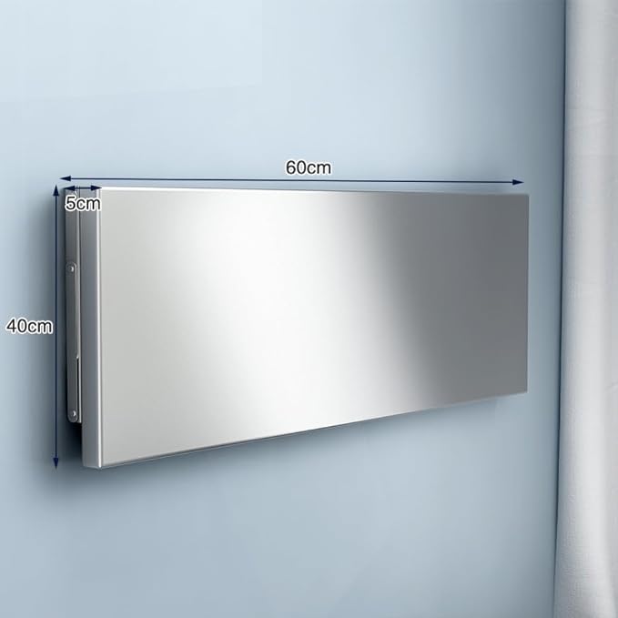 23.6 * 16in Medium Stainless Steel Folding Wall Shelf | Food Truck | Kitchen, Restaurant, Garage, Laundry, Utility Room Folding Concession Shelf