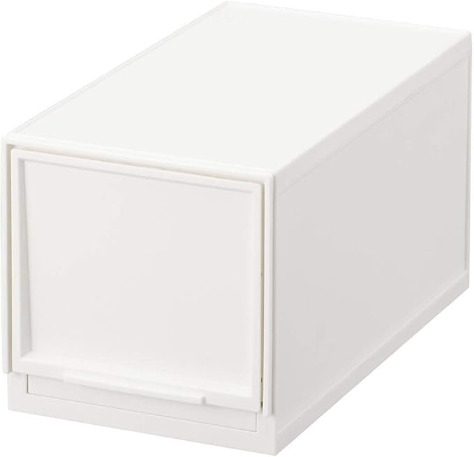 Sanka D2SC-MSWH Modular Case, Flexible Combination Drawer Storage Case, Slim M, White, Drawer Storage That Can Be Combined According to Your Lifestyle, Pull Out And Close Drawers, Rubber Stopper To