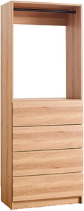 Maykoosh Closet System Organizer - Customizable Walk-in Wardrobe Storage Oak/Model D 1 Closet