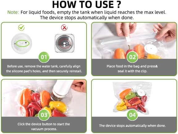 VENMATE Reusable Vacuum Sealer Bags, 15 Pack BPA-Free 10×11 Inch, Leak-Proof, Freezer Microwave Sous Vide Safe, ideal for storing snacks, spices, meat, fruits and vegetables