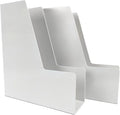 Vertical File Holder, Plastic Document and Magazine Organizer, Multi-purpose Document Organizer for Home Office (White)