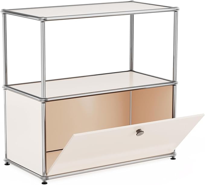 Modern Storage Cabinet White D Versatile Free-Standing Organizer for Living Room, Garage, Kitchen, Home Office Décor