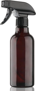 12oz Glass Spray Bottle 1 Pack, Adjustable Mist Stream,Brown | Refillable glass spray containers for hair care, plant maintenance, cleaning & essential oils