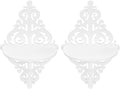 Cabilock 2pcs Wall Hanging Storage Racks Creative Shelves for Home Organization Stylish Decor for Living Room Bedroom Kitchen and Bathroom
