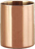 Rose Gold Pen Holder Glossy Stainless Steel Pencil Cup for Desk Organizers Multi Use Makeup Brush Holder Flower Vase Mini Pot Decor