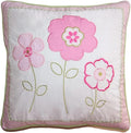 Cozy Line Home Fashions Pink Greta Pastel Floral Embroidered Decorative Pillow (Floral Embroidered 1 - Piece)