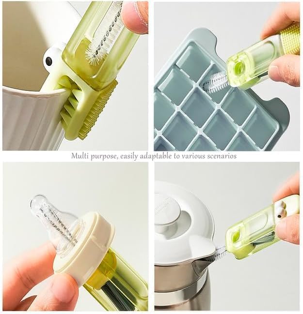 3 in 1 Cup Lid Gap Cleaning Brush Set, Multifunctional Insulation Bottle Cleaning Tools, Mutipurpose Tiny Silicone Cup Holder Cleaner, Home Kitchen Cleaning Tools