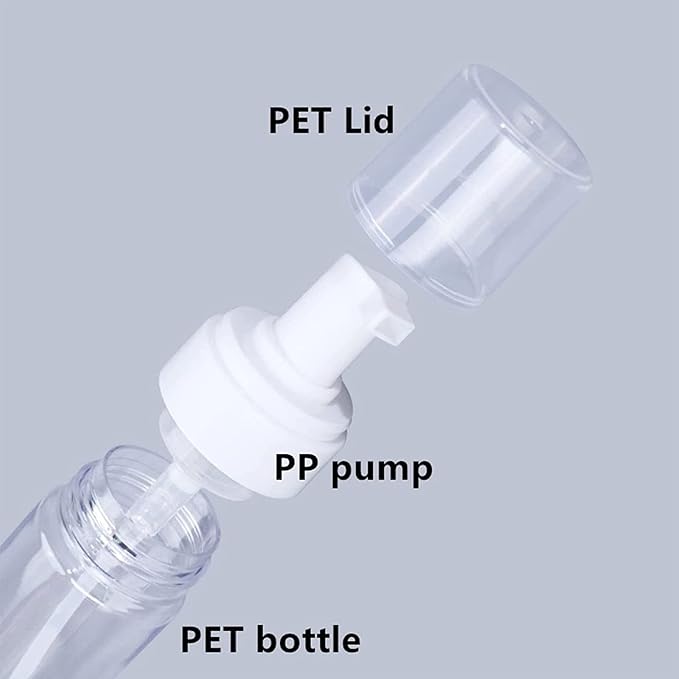3pcs Foam Bottle Dispenser, Refillable Soap Dispenser with Transparent Empty Spray Bottles Foaming Hand Soap Dispenser Bottles 200ml/7OZ Foam Pump Dispenser Bottle