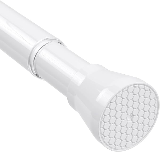 Tension Rods for Windows 28 to 48 Inch Curtain Rods No Drilling White Tension Curtain Rod TSmall Shower Spring Rods Adjustable Curtain Rod Short Shower Tension for Closet, Doorway