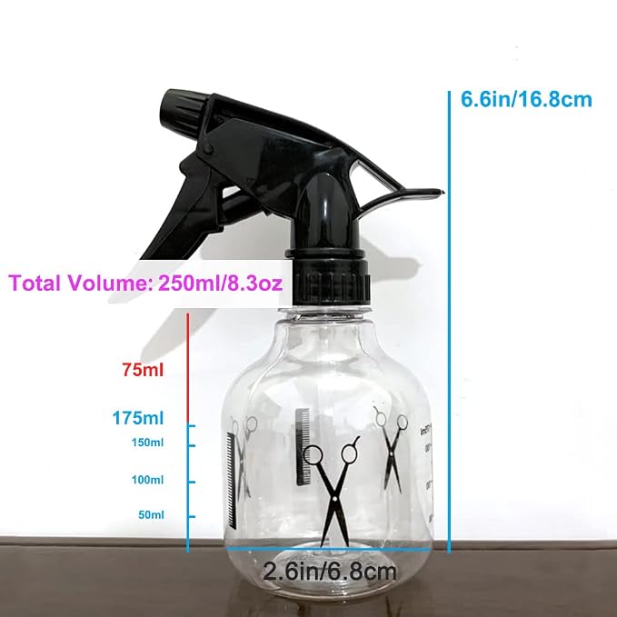 Avenoir Adjustable Mister Spray Bottle 250ml | Adjustable Nozzle for Fine or Strong Mist. Great for Hair, Plants, and Home Cleaning. Durable, Leak-Proof, Easy to Use