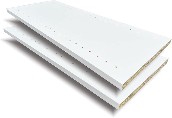 B&B HARDWARE Closet Evolution Classic Vertical Panels Up to 80 Inch – Pre-Drilled Organizer Units – Scratch Resistant Laminate, Compatible with Closet Systems & Accessories (White, Pack of 2)