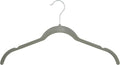 Amazon Basics Space Saving Slim Velvet Non-Slip Clothes Hangers for Closet Organization, Gray/Silver, 30-Pack