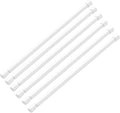 AIZESI Spring Tension Rods Adjustable Tension Curtain Rod Small Tension Rod No Drilling Expandable Spring Loaded Curtain Tension Rod（White,18" to 28"-6Pcs)