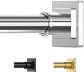 UIOSANRT Stainless Silver Shower Curtain Rod 31-92 Inches Non-Slip Shower Rod Tension Mounted No Drill Shower Curtain Rods Spring Tension Rod Adjustable for Windows Bathroom