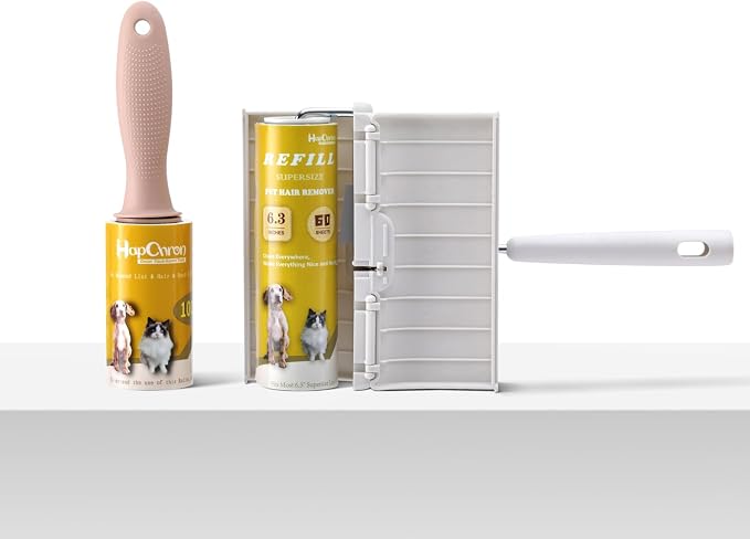 Lint Roller Refills 6.3", 240 Sheets, Extra Sticky, Two-Color Easy Tear-Off | 4-pack, 60 sheets each. Diagonal Cut, Two-Color Alternating Design for pet hair, dust, lint on clothes, sofas, and cars.