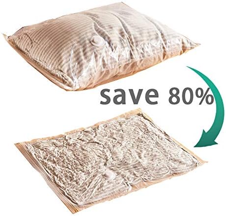 LEFAURA 12 in one pack Vacuum Storage Bags with Hand Pump, Small, Medium, Large and Jumbo size, Space Saving Compression Bags for Clothes, Bedding, Travel, Moving, 80% Storage Reduction