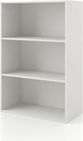 Homes: Inside + Out Apexa 3-Tier Cube Storage Organizer Shelves, Stackable Wood Bookcase Fits Cubby Bins for Organization, Dorm Teen Room Decor & Home Office, White