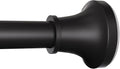 STARLATTA Adjustable Shower Curtain Rod 31-80 Inch, Never Rust Stainless Steel Black Tension Rod, 1" Heavy Duty No-Drill for Bathroom, Kitchen & Closet