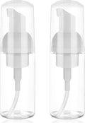 2 Pack Foam Pump Bottle Travel Small Size Mousse Foam Soap Dispenser Mini Empty Clear Plastic Foaming Soap Dispenser Refillable Pump Containers for Face Wash Lash Shampoo Skin Care 50 ml/1.7 oz