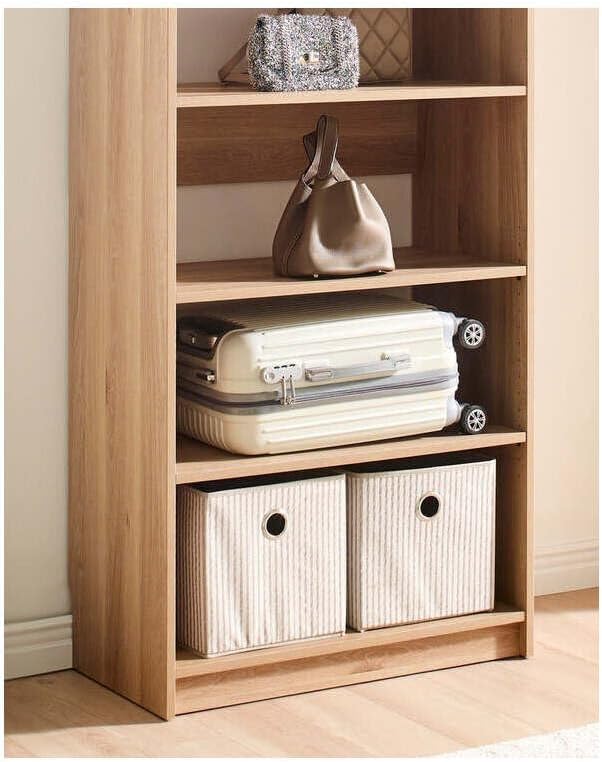 Maykoosh Closet System Organizer - Customizable Walk-in Wardrobe Storage Oak/Model E 1 Closet