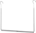 Foldable Hanging Closet Rod Adjustable Width and Height, Chrome | Space-Saving Clothes Hanging Bar，Heavy Duty Closet Hanging Organizer Closet Extender Hanging Rod Double Hanging Rod ,1 Pack