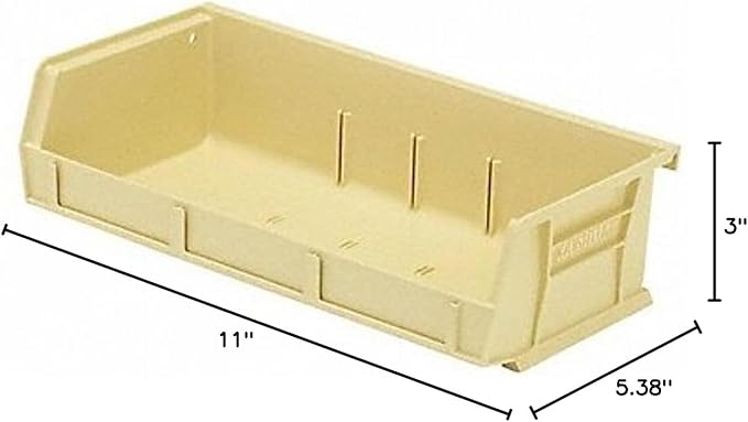 Quantum Storage QUS232 Ultra Stack and Hang Bins - 5-3/8" x 11" x 3" - 8 Pack