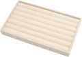 Velvet Jewelry Organizer Trays Beige Stackable Jewelry Storage Display Tray, 8 Rolls