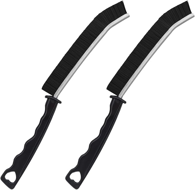 2pcs Hard Bristle Crevice Brush, Gap & Grout Cleaner, Tile & Kitchen Window Bathroom Crevice Cleaning Tool