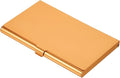 PATIKIL Business Card Holder, Aluminum Alloy Flip Cover Slim Name Cards Case for Women Men, Gold Tone