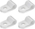 100Pcs Nylon R-Type Cable Clips 5/8 Inch Plastic Wire Mount Clamp | Nylon Construction, Standard 5/8 Inch Opening, R Shape Cable Fixing, Easy Screw Mount Install, Neat Wire Organization Use