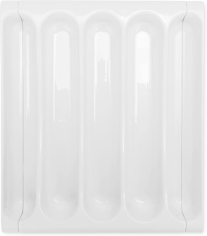 Camco Adjustable Cutlery Tray - Designed for RV and Compact Kitchen Drawers, Adjusts Between 9" and 13" for an Easy Custom Fit -White (43503)