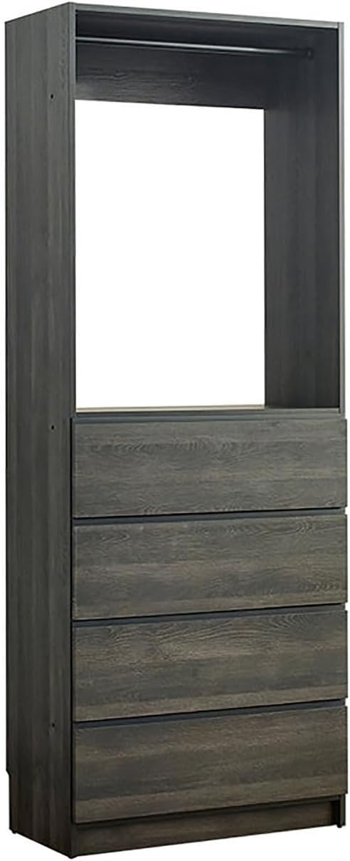 Maykoosh Closet System Organizer - Customizable Walk-in Wardrobe Storage Black/Model D 1 Closet