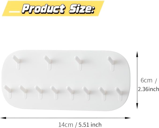 Jewelry Organizer Wall Mount, Jewelry Hooks Necklace Holder, Acrylic Necklace Holder (1)