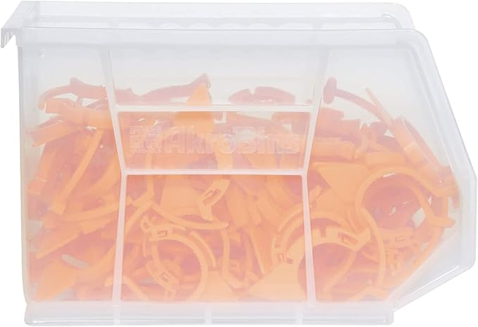 Akro-Mils 30239 AkroBins Plastic Storage Bins, Space-Saving Stackable Bins for Garage, Pantry, Craft Organization, 11-Inch x 8-Inch x 7-Inch, Green, 6-Pack