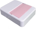 Notes Dispenser 3 x 3 inches Sticky Note Holder with 100- Sheet Pad Notes | 3 x 3 inches, White, Pink sticky note paper，Non-Slip Base Notes Container Dispensing for Home, Office & School Use