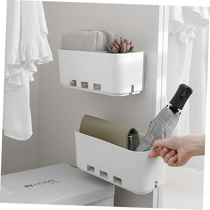 Unomor Apartment Decor Wall-Mounted Storage Rack Drawer Type Storage Organizer Hanging Shelves Garage Shelves