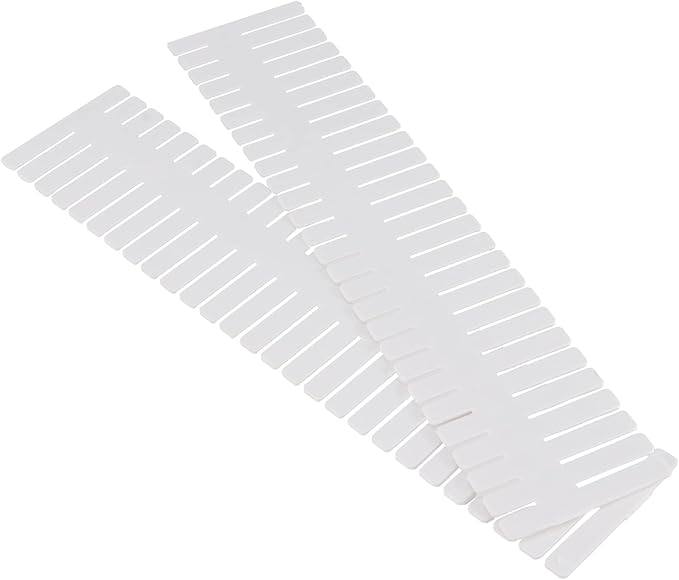 MUKCHAP 72 Pieces DIY Plastic Grid Drawer Organizer, 12.6 Inch Plastic Grid Drawer Dividers, Plastic Adjustable Drawer Dividers Organizer for Sock, Underwear, Scarf, White