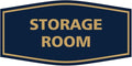 Signs ByLITA Fancy Storage Room Sign (Navy Blue/Gold) - Small 5 Pack