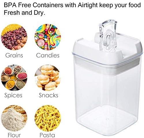 Food Storage Containers with Lids, 5 Pieces Set Airtight Food Containers, Interchangeable Lock Design
